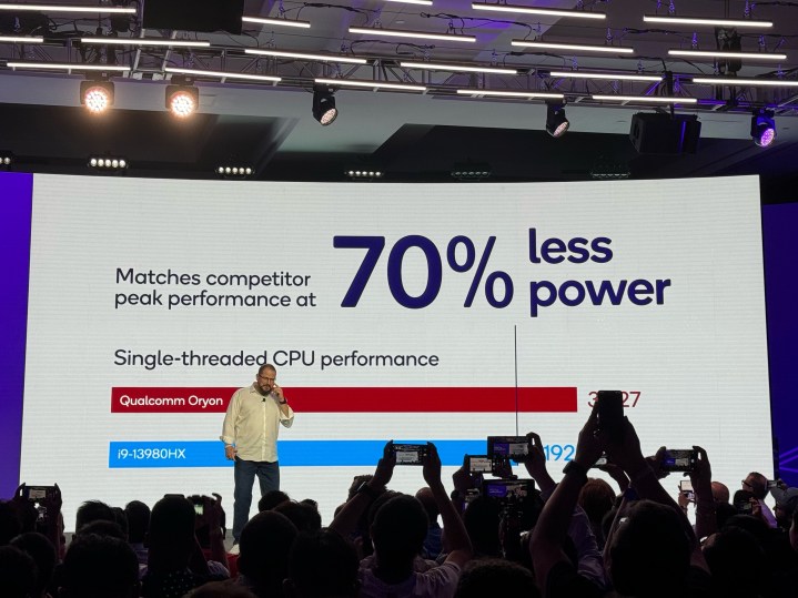 CEO Qualcomm giới thiệu chipset Snapdragon X Elite mới.
