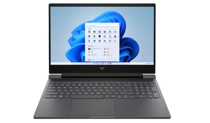 Victus by HP Gaming Laptop 16t với menu mở.