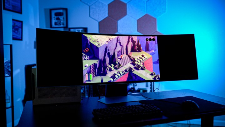 Tunic running on the Samsung Odyssey OLED G9 monitor.