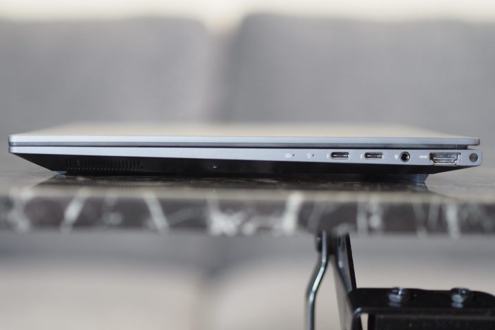 Asus Zenbook 14X OLED right side view showing ports.